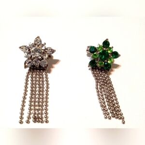 Celestial Scatter Pins Set Shooting‎ Star Silver Tone Vintage Rhinestone Stars